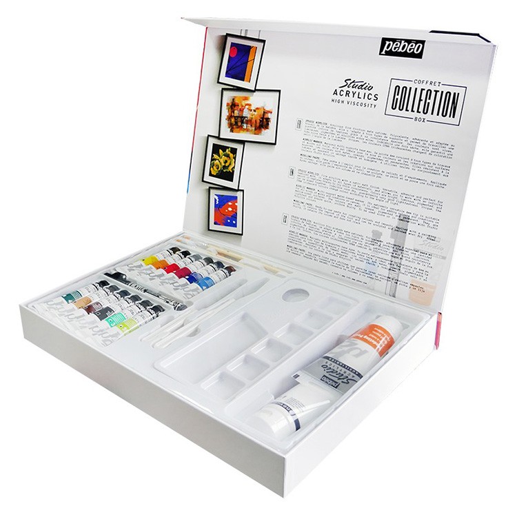 Краски Pebeo акриловые 12 цветов набор Studio Acrylics 20 мл — картинка 3