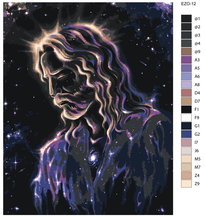 Картина по номерам «Космический» — картинка 2