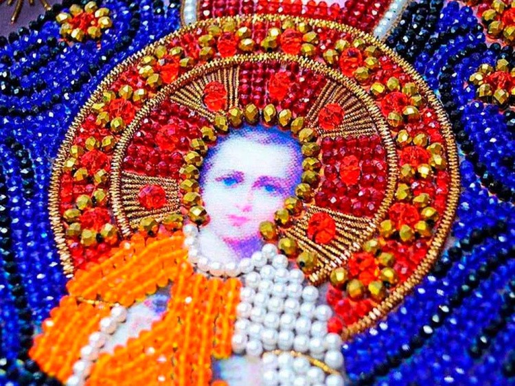 Набор вышивки хрустальными камнями «Богородица Знамение» — картинка 4