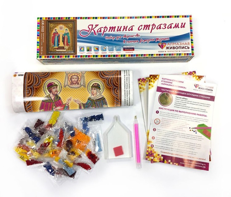 Алмазная вышивка «Икона Петр и Феврония» — картинка 2