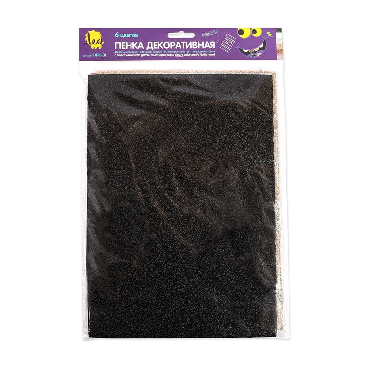 Пенка декоративная «Играй. Ассорти с блестками - 2», A4, 21x29,7 см, Лео — картинка 2