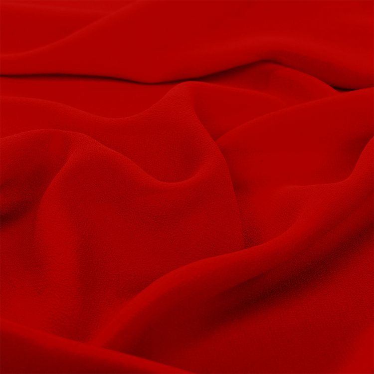 Ткань Креп-шифон, 5 м, ширина 150 см, 105 г/м2, цвет: красный, TBY — картинка 3