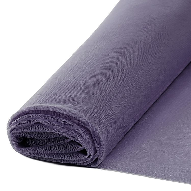 Еврофатин мягкий матовый Hayal Tulle, 5 м, ширина 300 см, 100% полиэстер цвет: серо-фиолетовый, Hayal — картинка 3