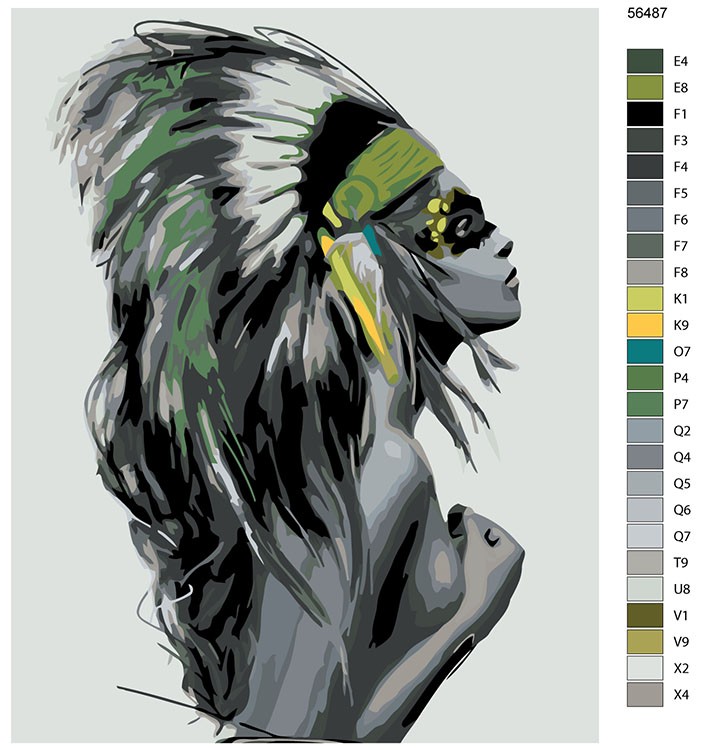 Картина по номерам «Девушка из прерий» — картинка 2