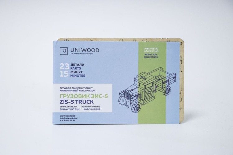 Конструктор из дерева «Грузовик», UNIWOOD — картинка 6