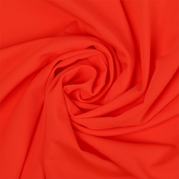 Ткань трикотажная Бифлекс матовый, 6 м, ширина 150 см, 190 г/м², цвет: 8009 оранжевый неон, TBY