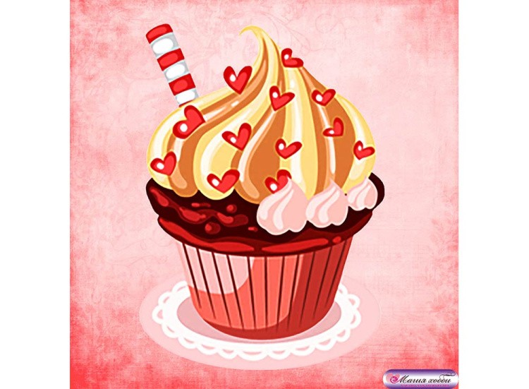 Папертоль «Кекс с сердечками» — картинка 2