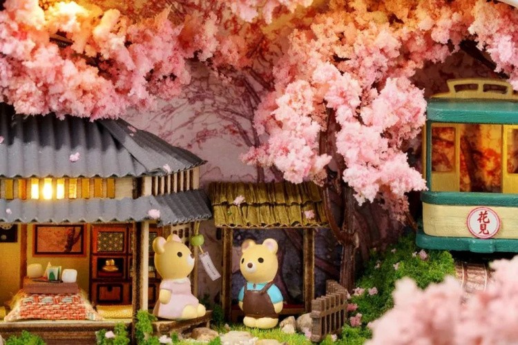 Сборная модель (румбокс) в шкатулке «Вишня в цвету» — картинка 5