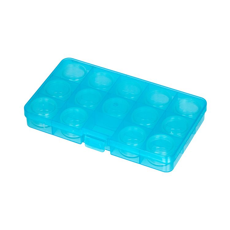 Коробка пластиковая для швейных принадлежностей, цвет: голубой прозрачный, Gamma 
