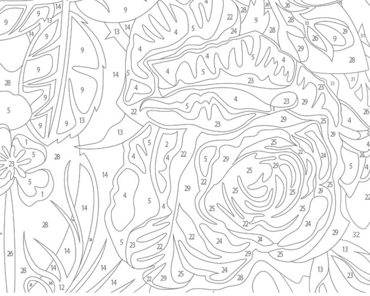 Картина по номерам «Букет «Цветочное изобилие» — картинка 3