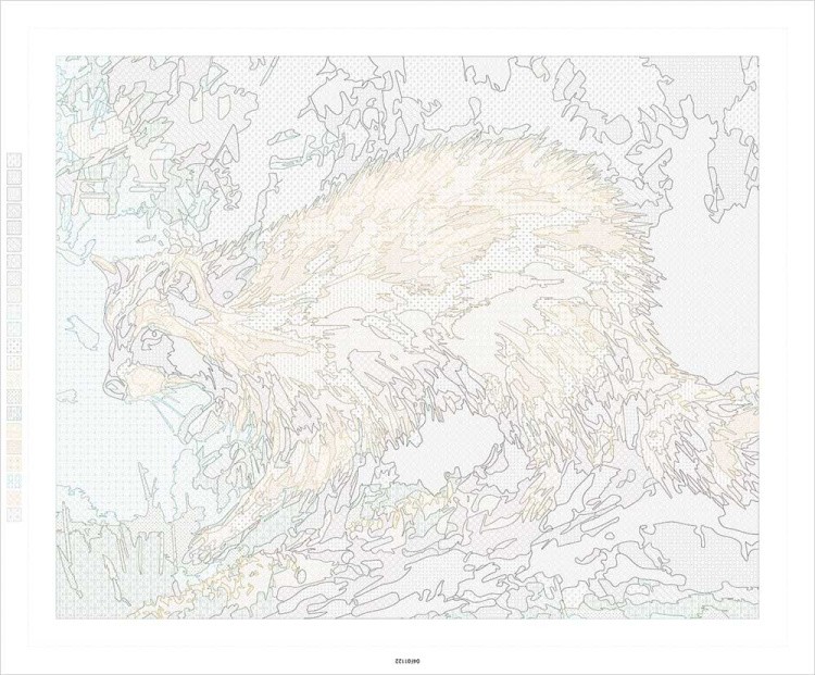 Картина по номерам «Енот» — картинка 3
