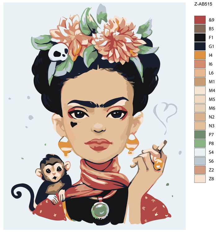 Картина по номерам «Фрида Кало» — картинка 2