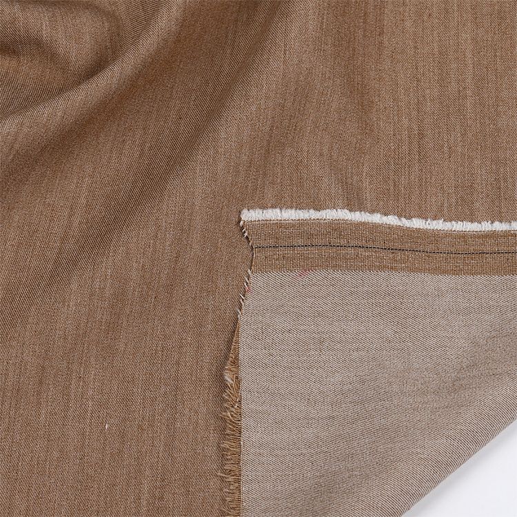 Ткань Костюмная Гальяно, 1 м х 150 см, 200 г/м², цвет: темно-бежевый меланж, TBY — картинка 3