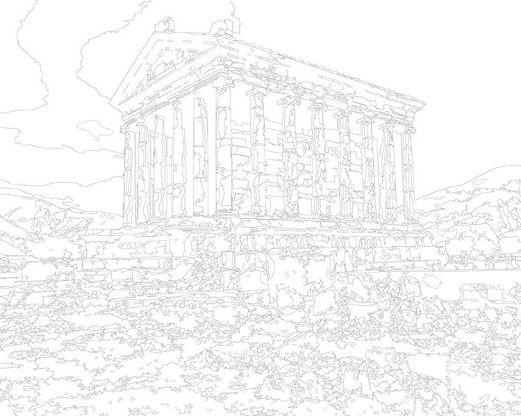 Картина по номерам «Армения: античный храм Гарни 40x50» — картинка 3