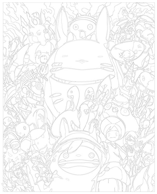 Картина по номерам «Аниме: Забавные существа 2» — картинка 3