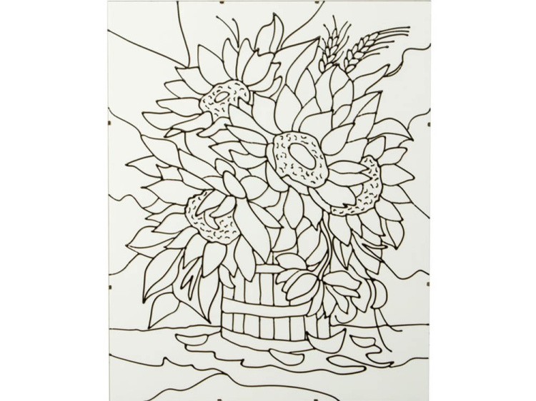 Витраж-раскраска «Подсолнухи» — картинка 2