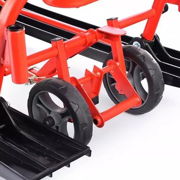 Снегокат детский 507 TWINS BABY Wheel со спинкой для двоих — картинка 6