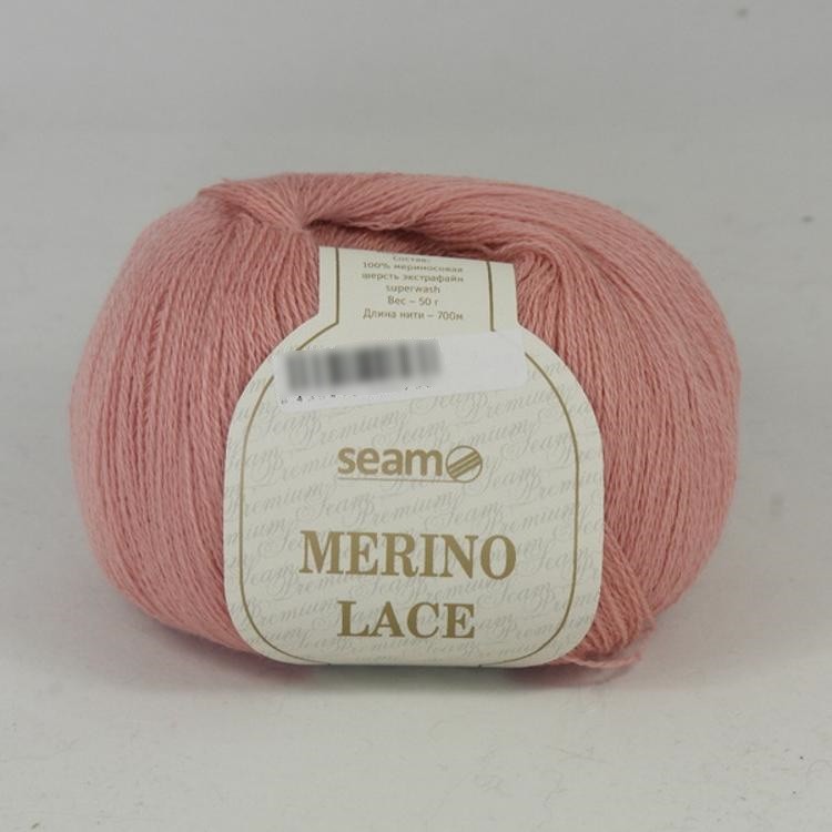 Пряжа SEAM MERINO LACE (28), персиковые румяна, 5 шт. по 50 г — картинка 2