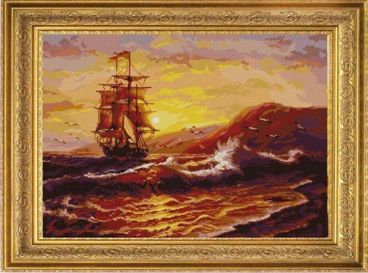 Рисунок на ткани «На морских просторах» — картинка 2