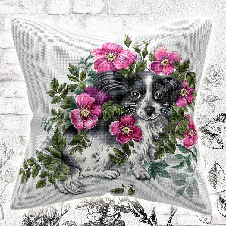 Набор для вышивания «Подушка. Счастливый щенок» — картинка 5