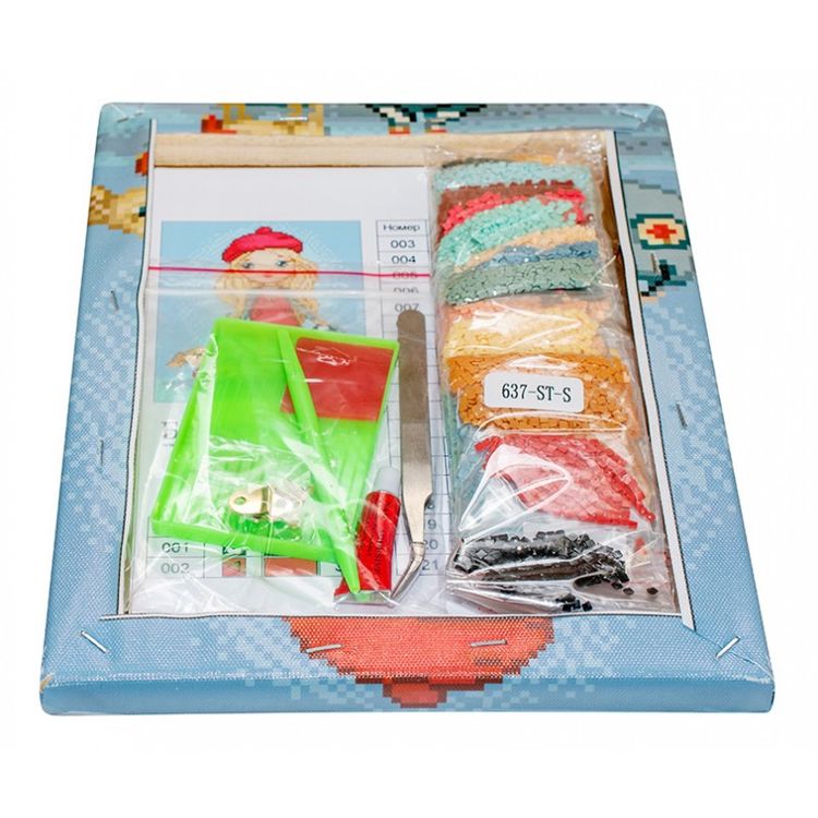 Алмазная вышивка «Девочка с собачкой» — картинка 3