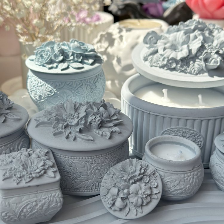 Силиконовый молд - Контейнер/банка для свечей с крышкой №6, 6x5 см, 1 шт. — картинка 8