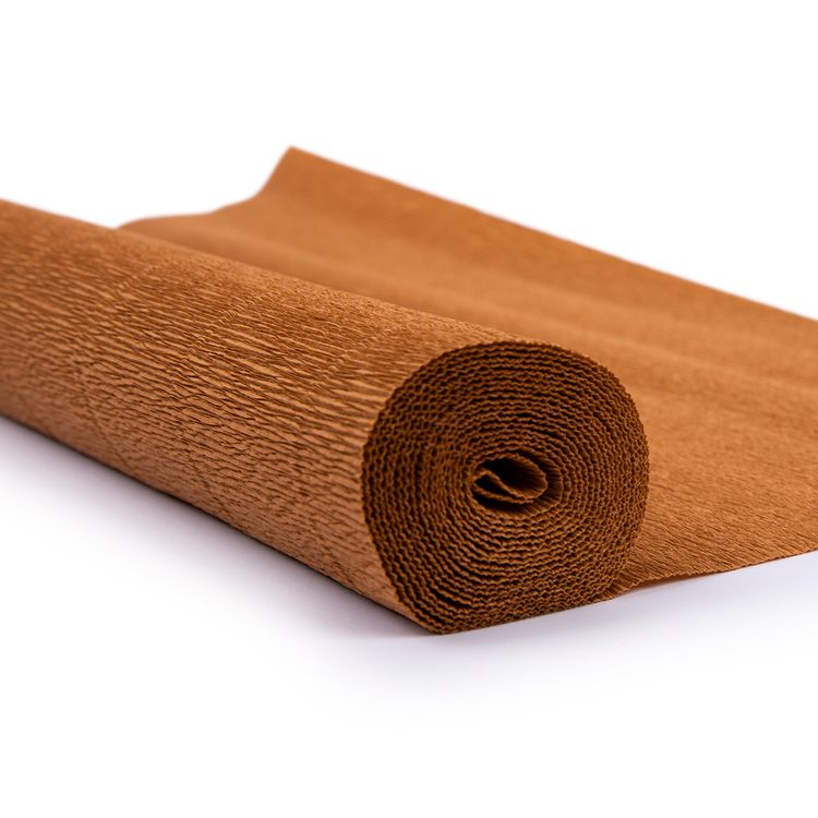 Гофрированная бумага 50х250 cм, 180 г/м2, цвет: 567 песочный темный, Blumentag — картинка 2