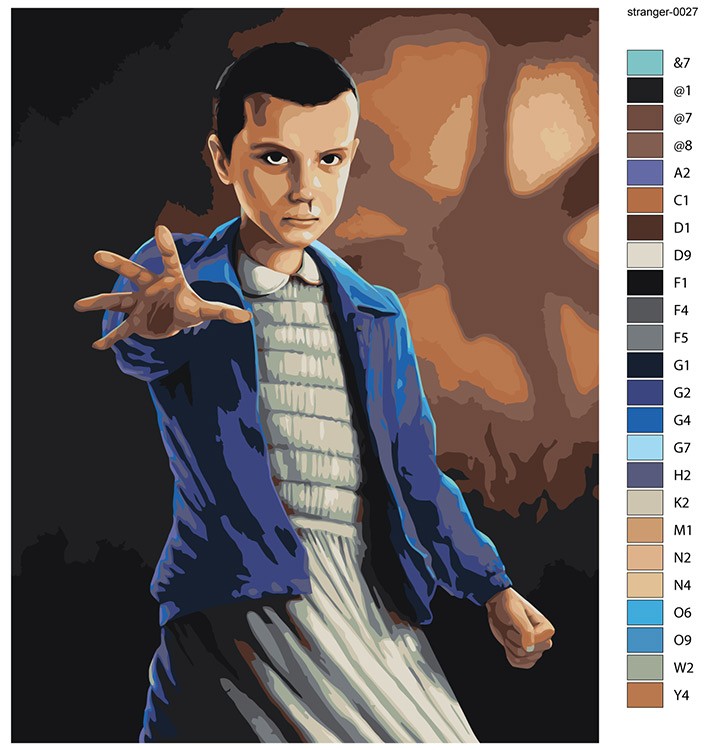 Картина по номерам «Очень странные дела ОСД Милли Бобби Браун» — картинка 2