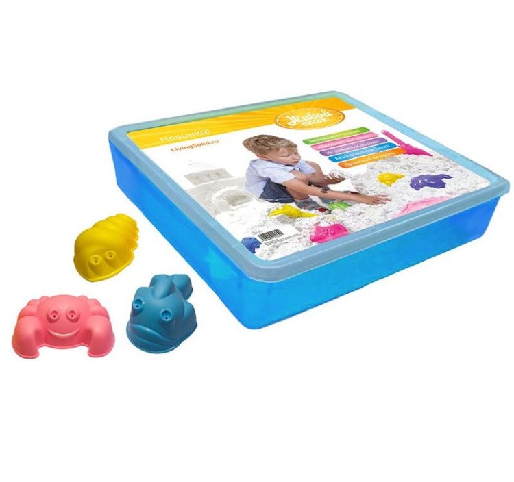 Песочница пластиковая для игры с Живым песком 3 формочки — картинка 2