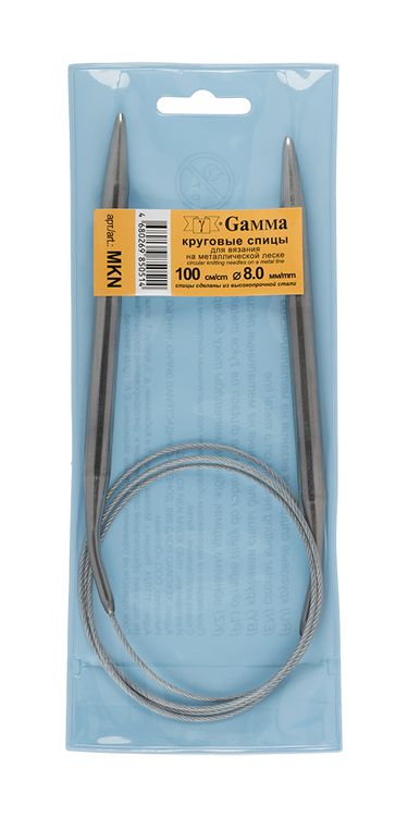 Спицы круговые 100 см, металл, d 8 мм, Gamma — картинка 2