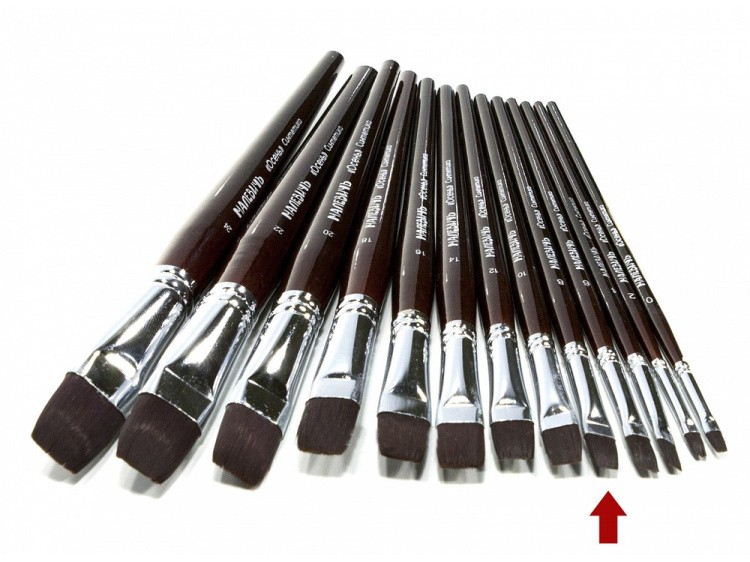 Кисть синтетическая «Осень» плоская №8 — картинка 3