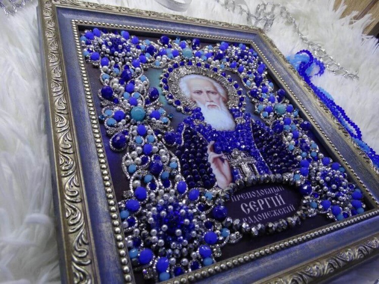 Набор вышивки хрустальными камнями «Святой Сергий Радонежский» — картинка 8