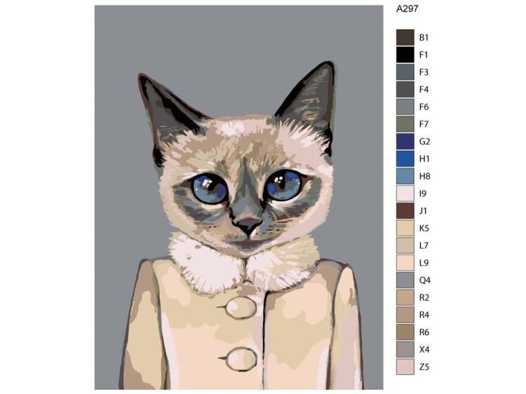 Картина по номерам «В зимнем пальто» — картинка 2