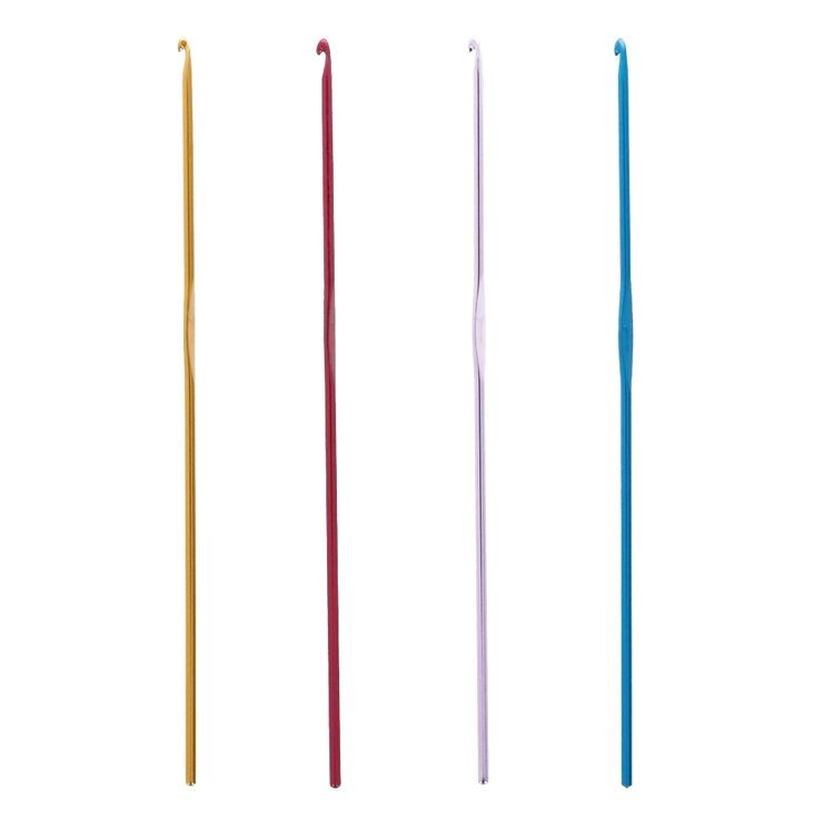 Крючок для вязания синий, металл, 2,5 мм, 15 см, Gamma — картинка 3