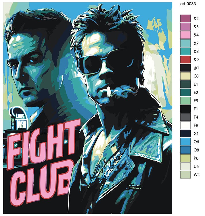 Картина по номерам «Бойцовский клуб: Рассказчик и Тайлер арт 4» — картинка 2