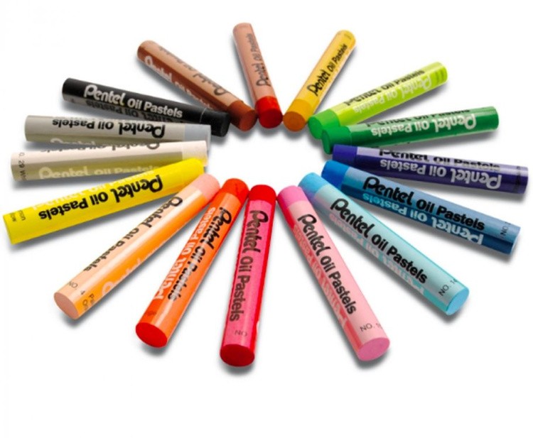 Пастель масляная Pentel Arts Oil Pastels, 12 цв. — картинка 7