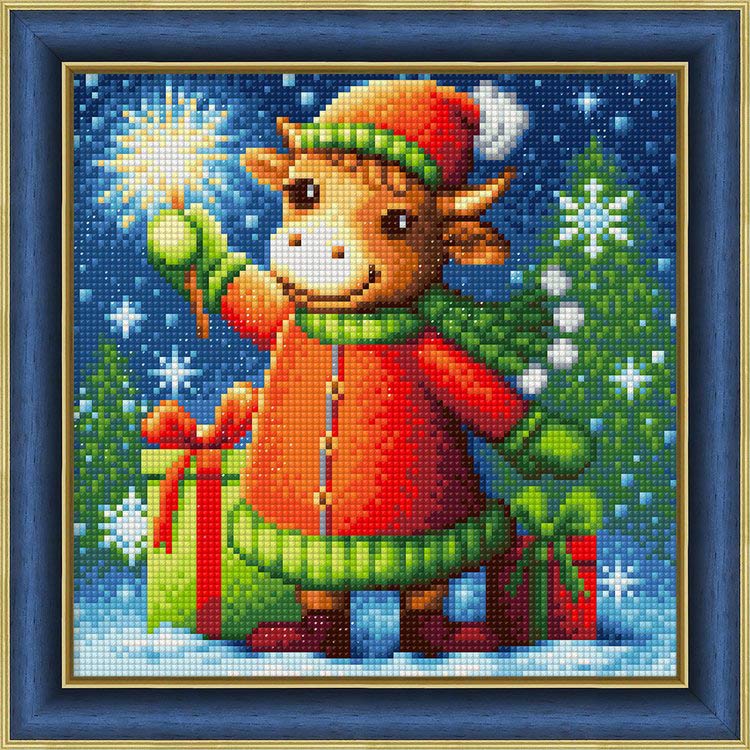 Алмазная вышивка «Бычок и бенгальский огонь» — картинка 2