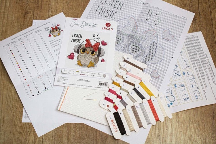 Набор для вышивания «Слушает музыку» — картинка 3