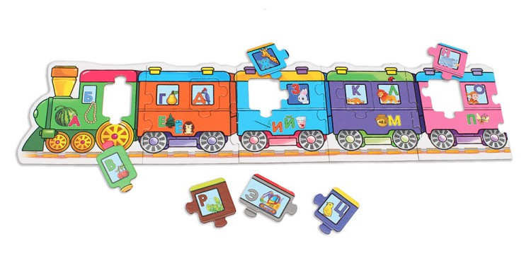 Игра-пазл «Умный паровозик. Азбука и цвета» — картинка 4