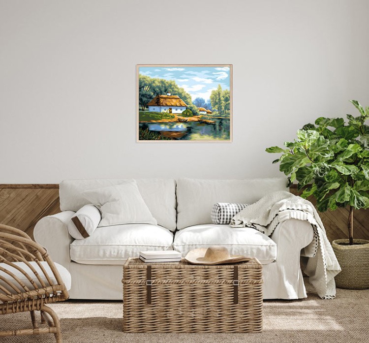 Картина по номерам «Утро в деревне» — картинка 5