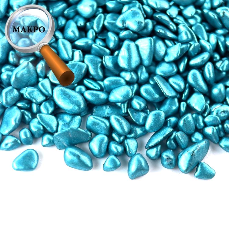 Стеклянные камушки перламутровые лазурные, 100 г — картинка 2