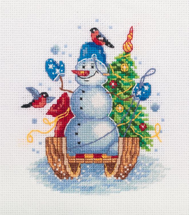 Набор для вышивания «Открытка. Снеговичок» — картинка 2