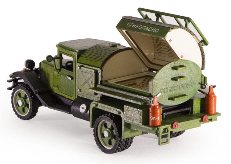 Конструктор из дерева Грузовик «Полуторка» Заправщик, Армия России — картинка 6