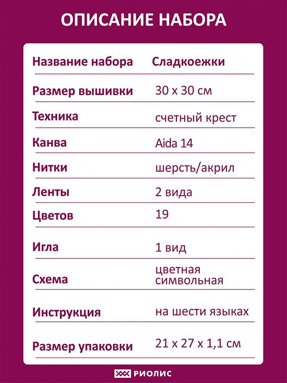 Набор для вышивания «Сладкоежки» — картинка 6