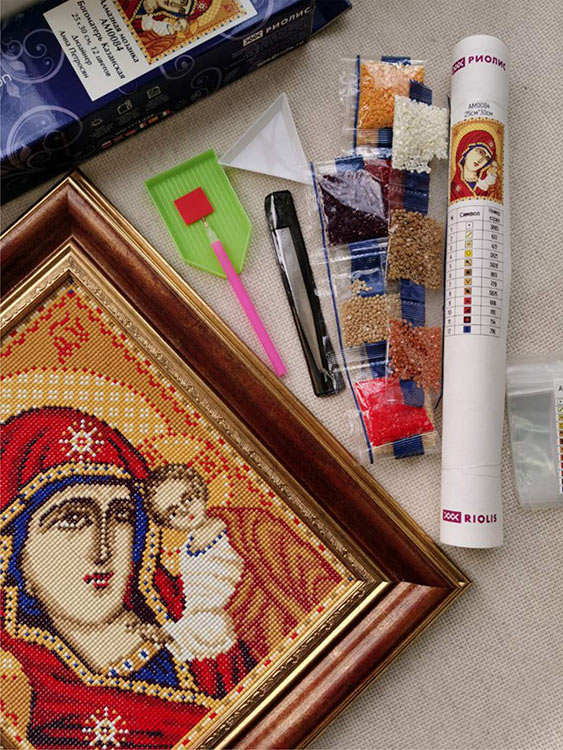 Алмазная вышивка «Богоматерь Казанская» — картинка 5