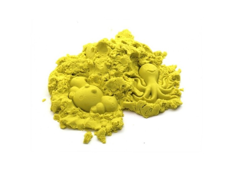 Космический пластичный песок Жёлтый 1 кг — картинка 7