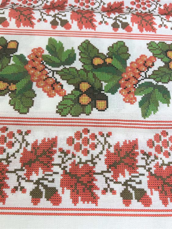 Набор для вышивания «Рушник свадебный с дубом и калиной» 1,5 м для вышивки крестом — картинка 9