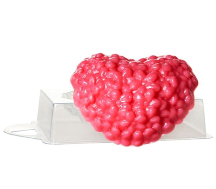 Пластиковая форма для мыла №01 «Цветочное сердце»
