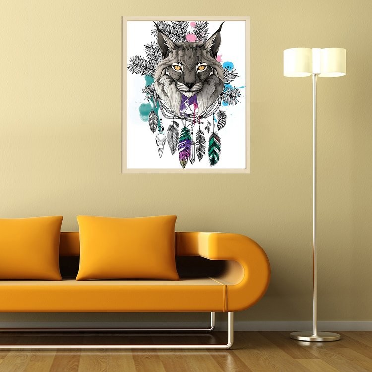 Картина по номерам «Тотем Рысь» — картинка 4