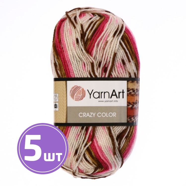 Пряжа YarnArt Crazy Color (172), мультиколор, 5 шт. по 100 г